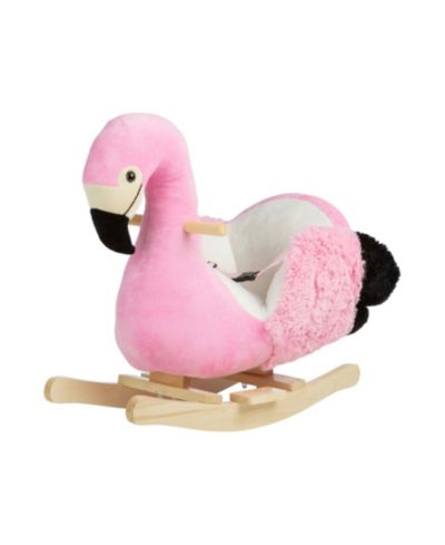 Trademark Global Happy Trails Flamingo Plush Rocking Horse, Ages 18 Months+