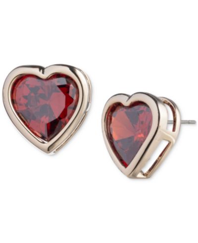 Серьги Givenchy с красным кубическим цирконием
