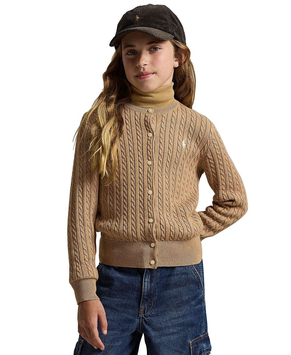 Polo Ralph Lauren Girls' 7-16 Mini-Cable Cardigan