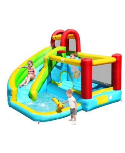 Надувной игровой комплекс Gymax Inflatable Kids Water Slide Jumper Bounce House Splash Water Pool