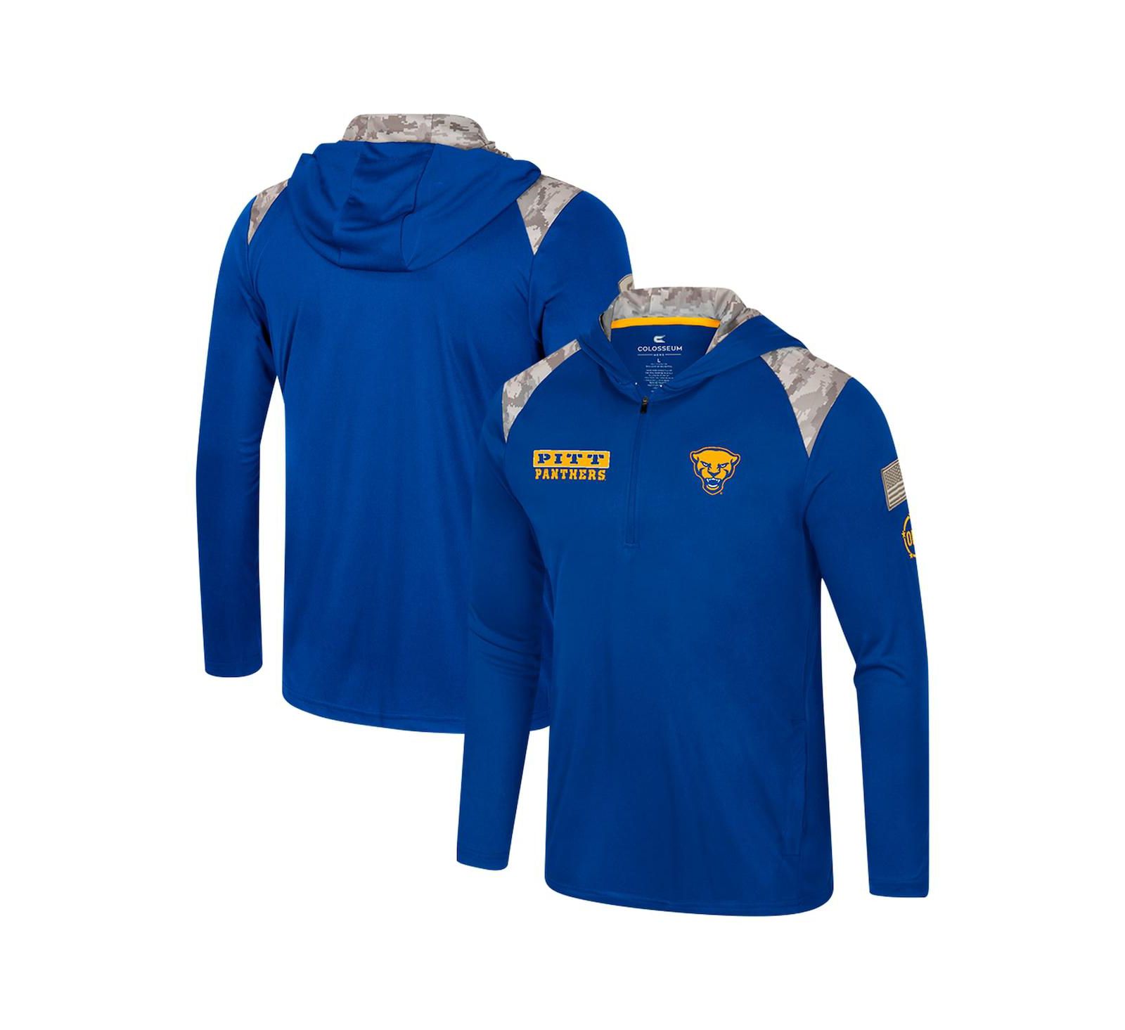 Мужское худи Colosseum Pitt Panthers OHT Military Appreciation Quarter-Zip Royal