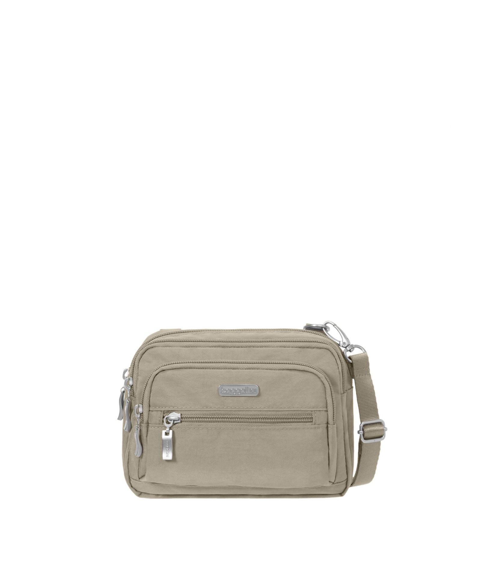 Baggallini Triple Zip Small Crossbody Handbag
