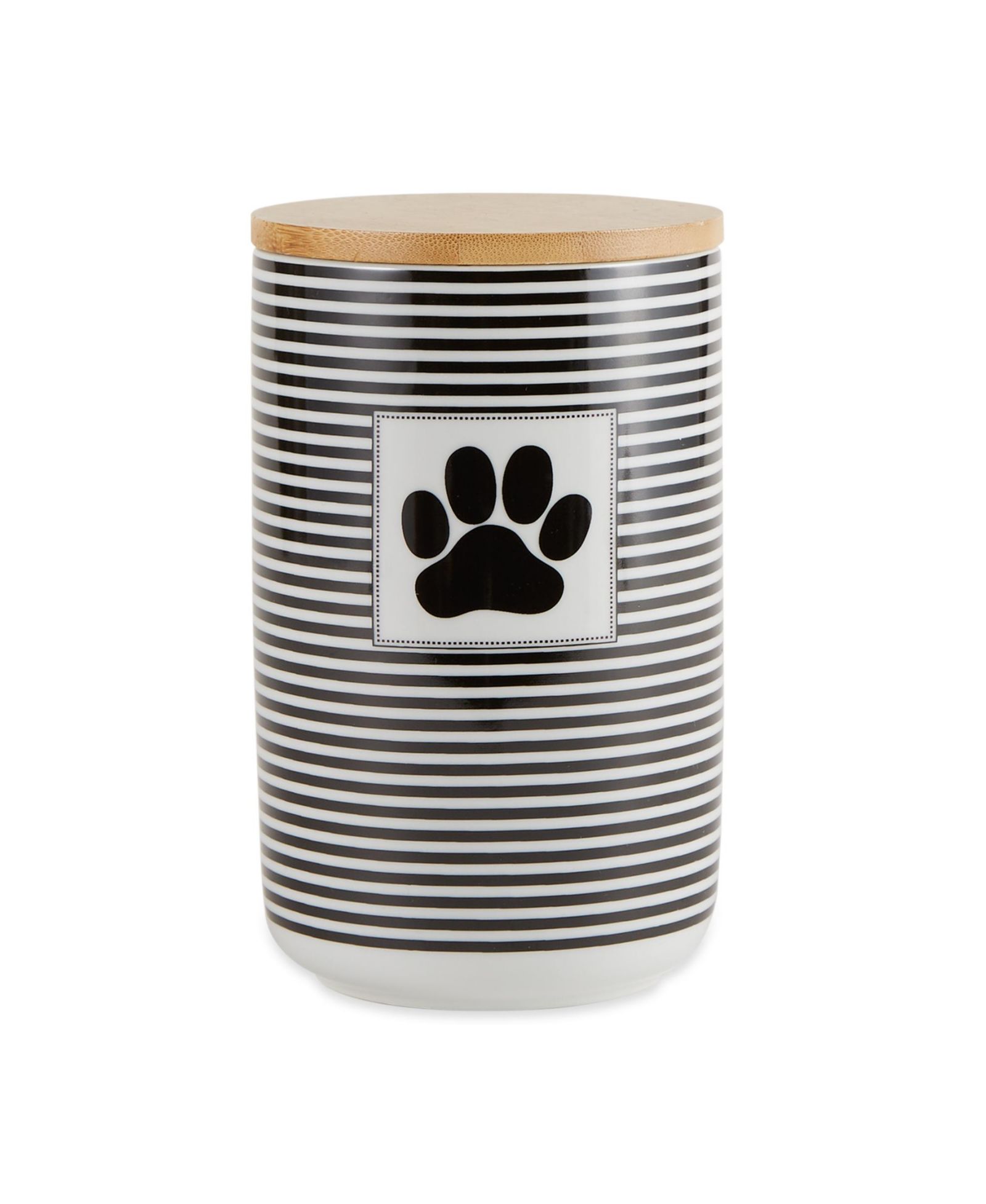 Керамическая емкость для лакомств Bone Dry Ceramic Pet Treat Canister Stripe Paw Patch
