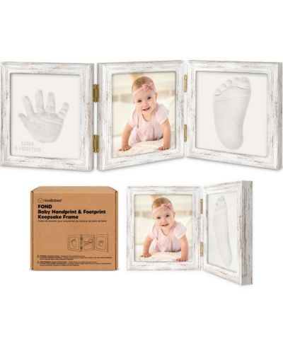 Fond Baby Hand and Footprint Kit Frame, Baby Shower Gifts for Boys, Girls, Newborn Baby Keepsake Footprint Kit