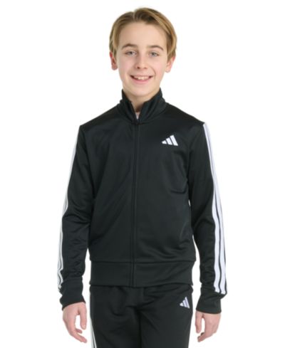 adidas Big Boys Long-Sleeve Full-Zip Essential Tricot Jacket