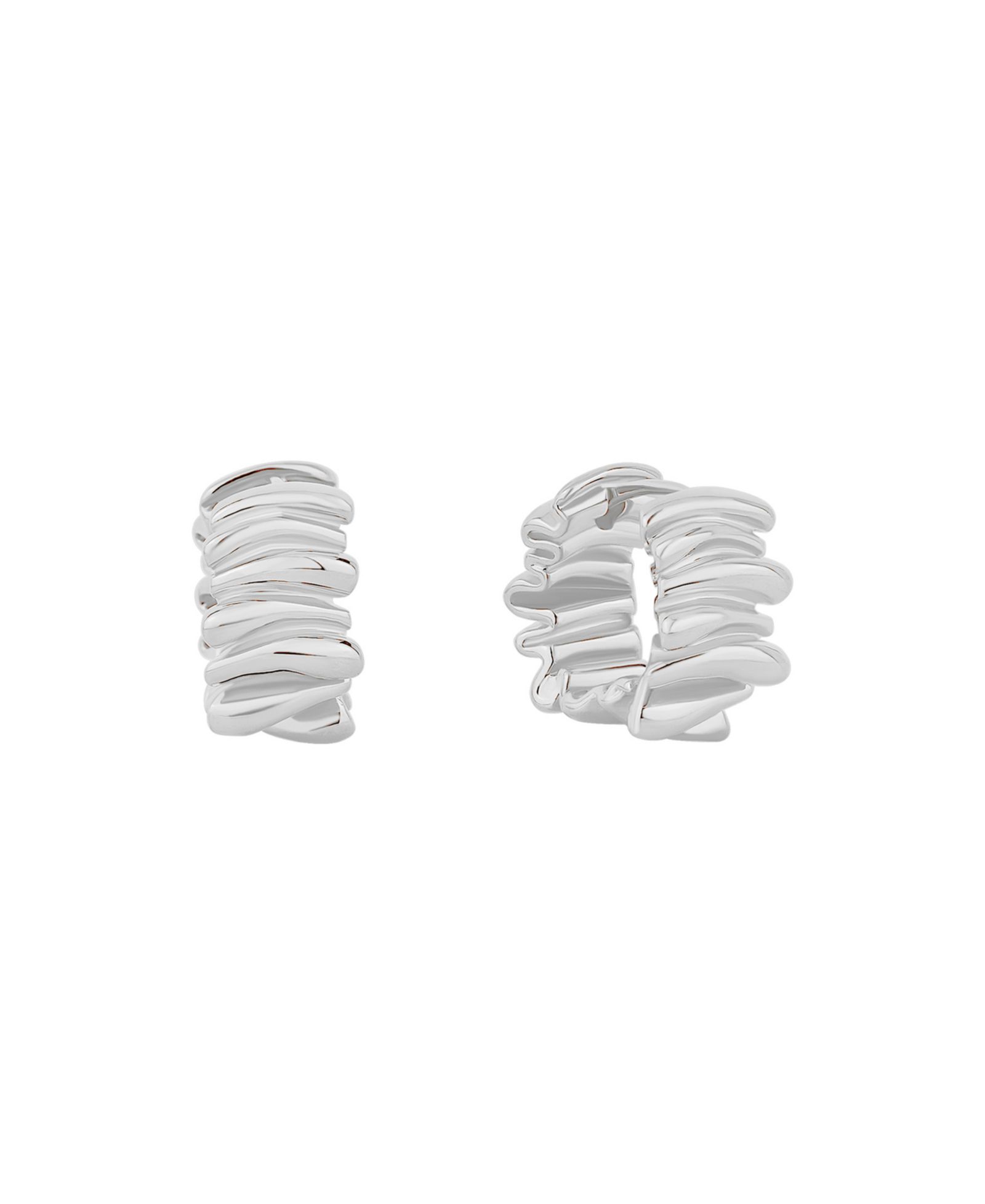 Серьги-кольца And Now This Rippled Hinged Hoop