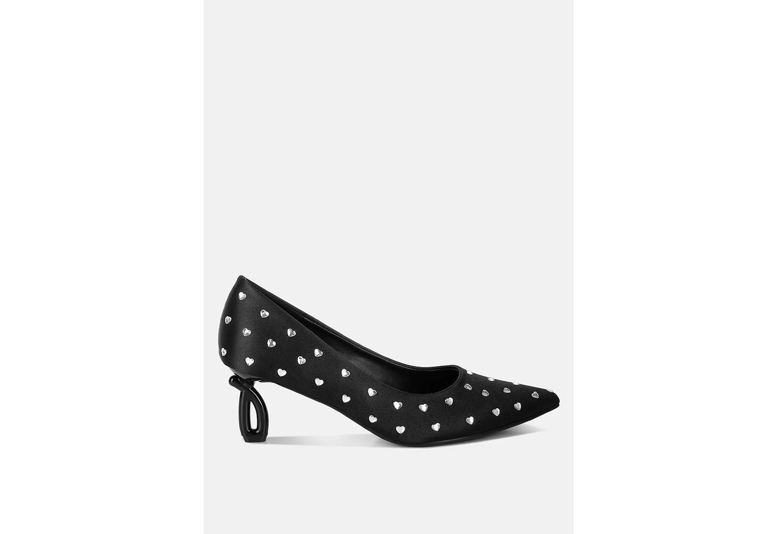 Madhara Heart-Shaped Rhinestones Pumps