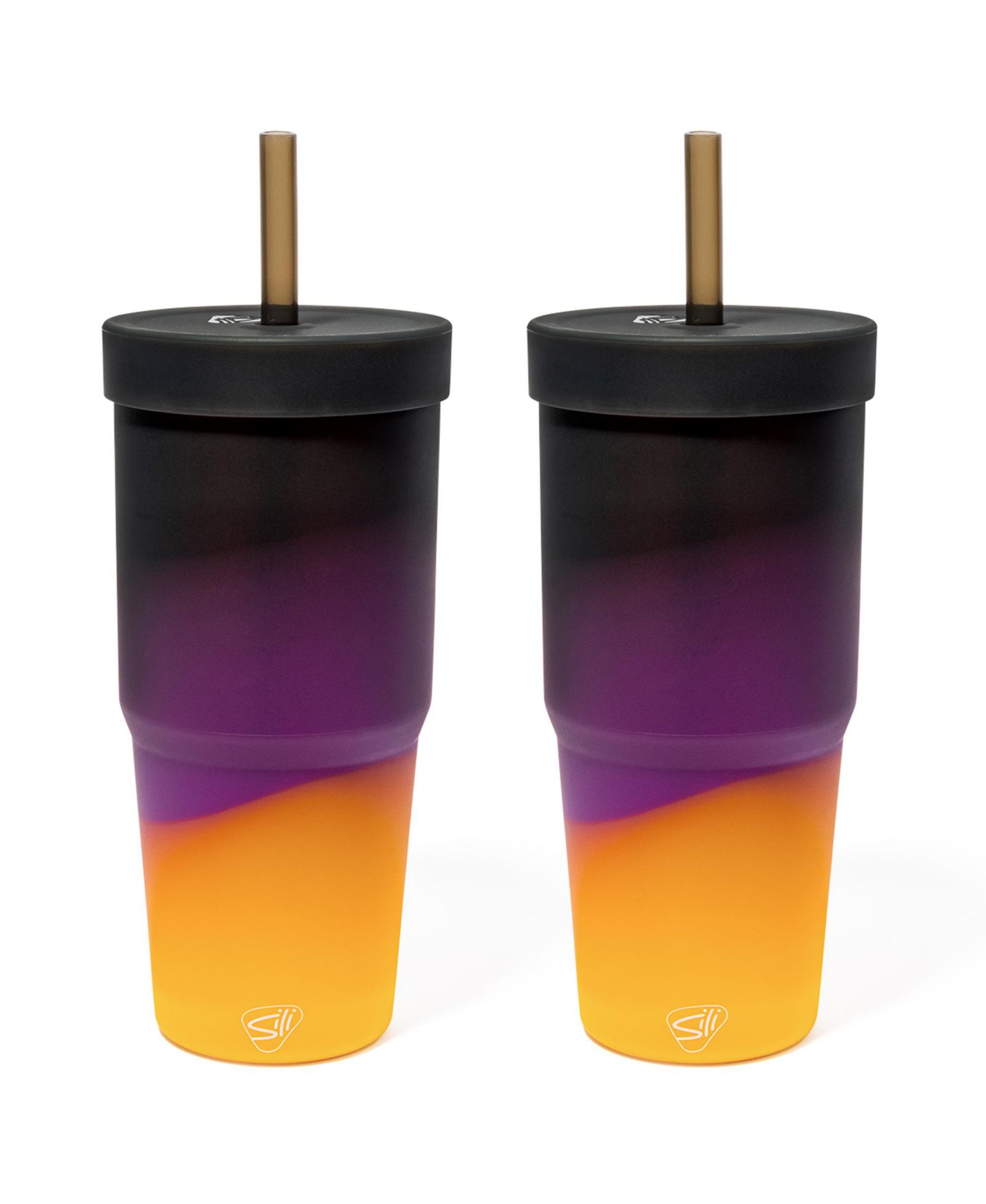 Silipint Straw Tumbler 32oz: 2 pk - Sun Storm