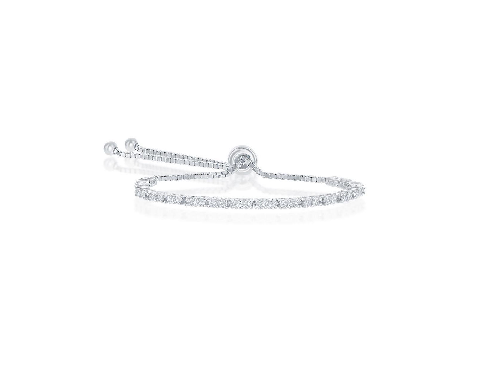 Simona Браслет-чокер Sterling Birthstone CZ Tennis Bolo