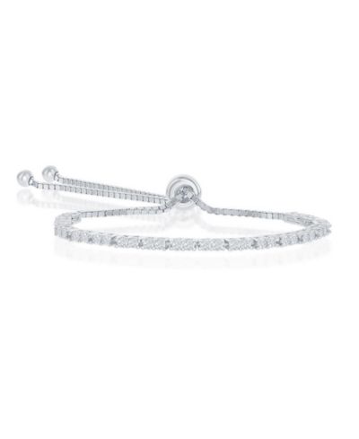 Simona Браслет-чокер Sterling Birthstone CZ Tennis Bolo