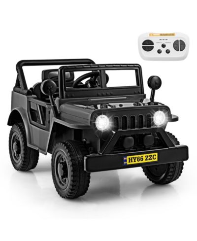 Gymax 12V Ride-On Truck 39"L x 24.4"W x 24.4"H, Remote Control Ride-On Toy, 66 lbs. Capacity, Ages 3+