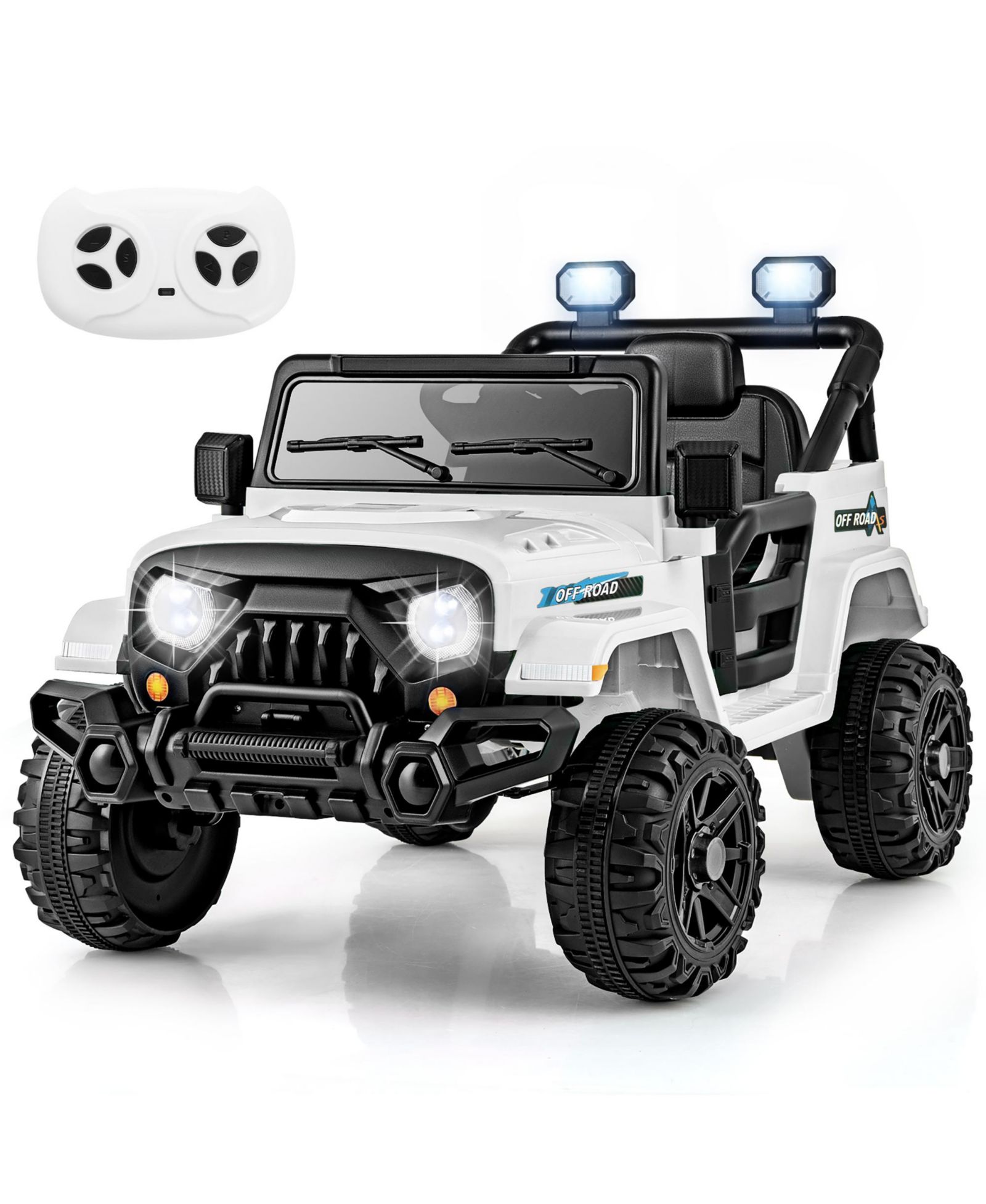 Детский игрушечный грузовик Gymax 12V с пультом управления, LED Lights