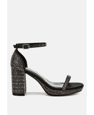 London Rag Женские босоножки Ronan Rhinestones Embellished Block Sandals