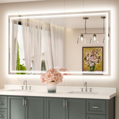 keonjinn LED зеркало для ванной с фронтальной и задней подсветкой, 60x36