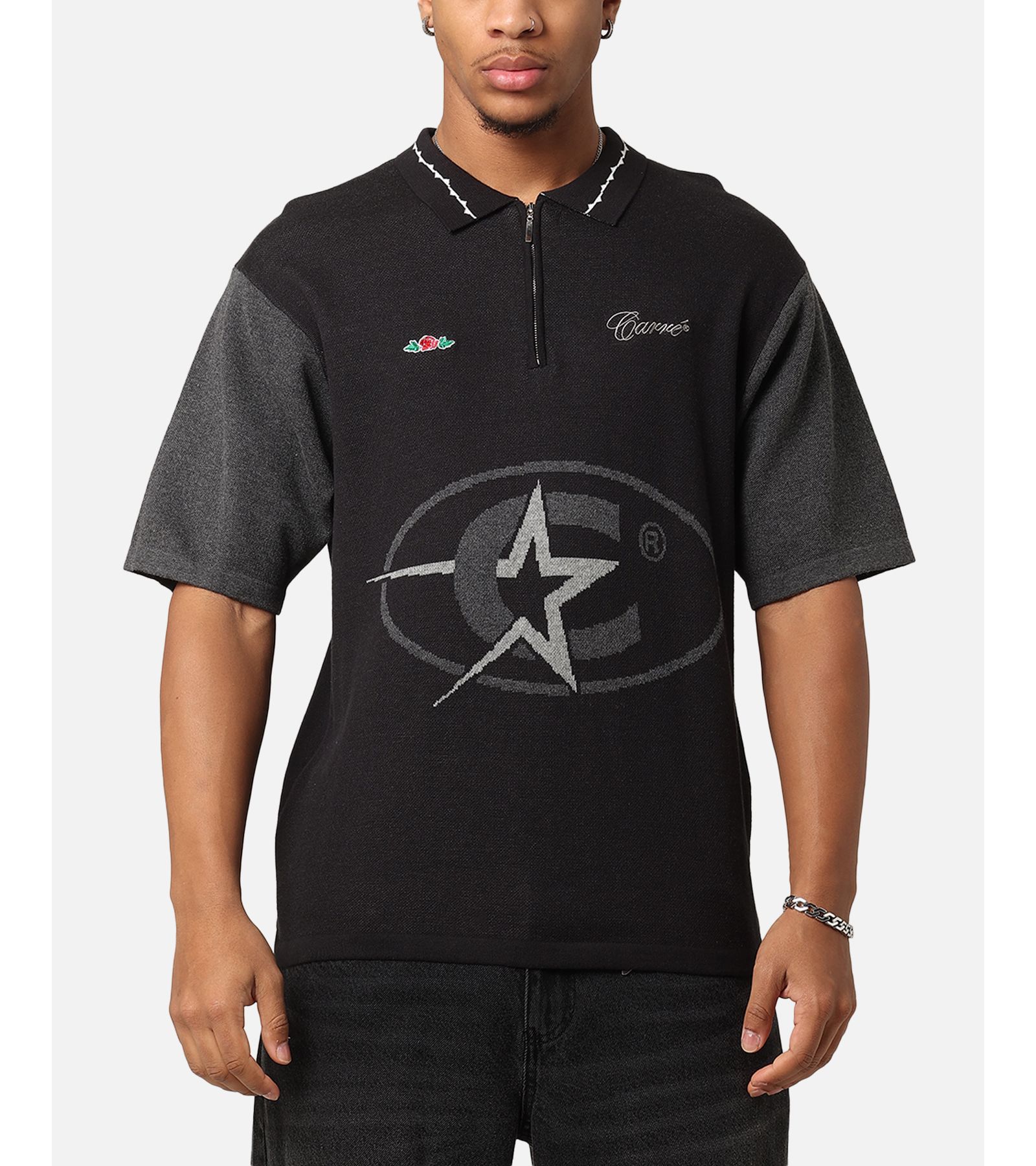 Поло CARRE Men's C-Superstar Knitted Black XXLarge