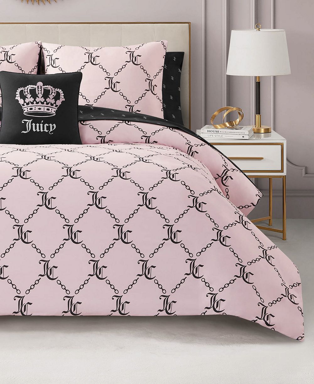 Комплект постельного белья Juicy Couture Logo Link, Comforter Set, Queen