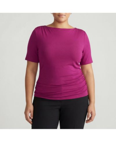 Женский топ Universal Standard Louise из жидкого джерси с коротким рукавом