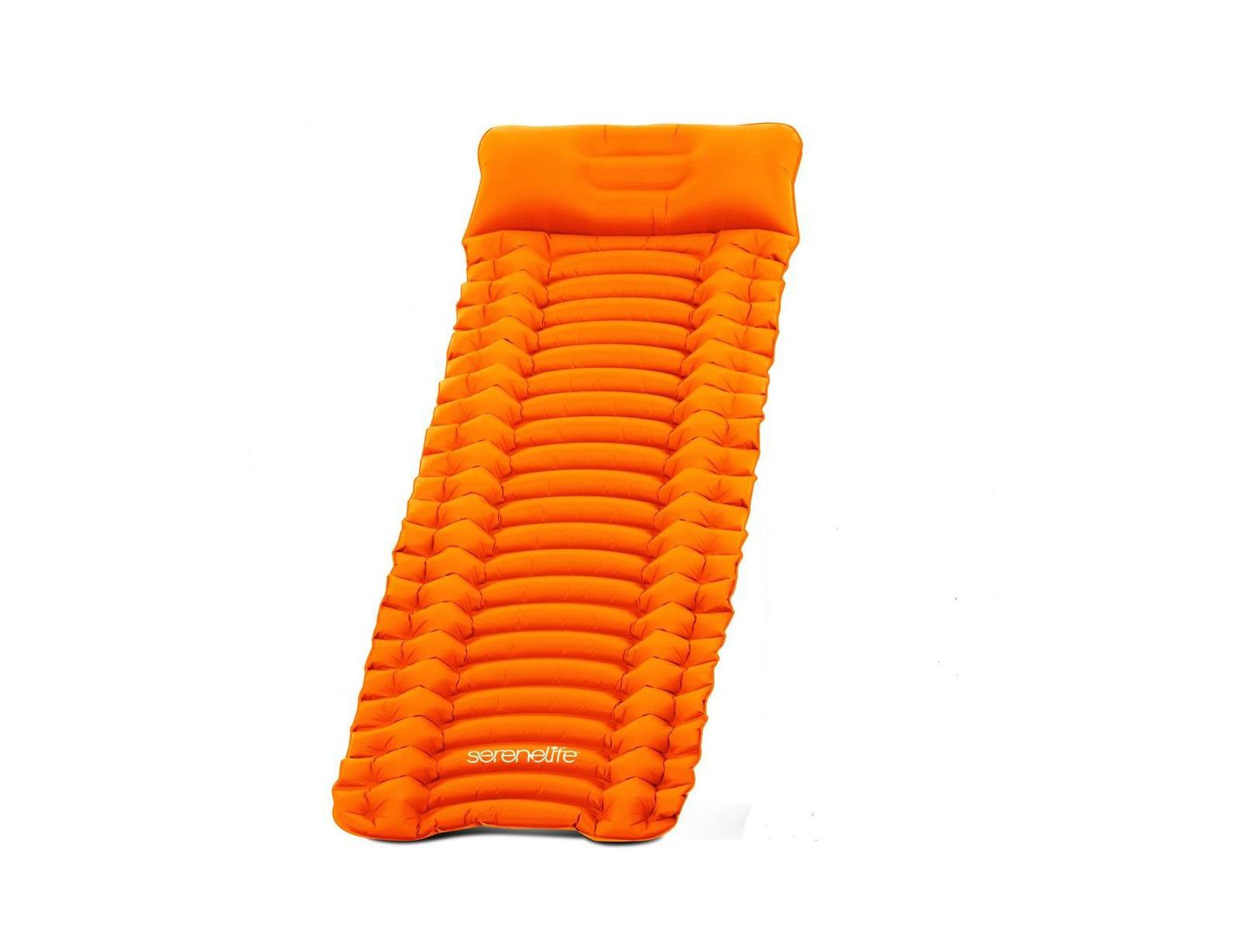 SereneLife Ultralight Sleeping Pad with Carrying Bag, Compact & Lightweight, Orange