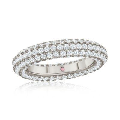 Кольцо SUZY LEVIAN NEW YORK Sterling Silver Cubic Zirconia Pave Puff Eternity Band