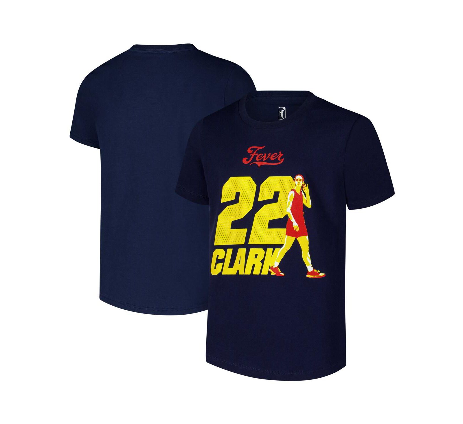 Детская футболка Outerstuff Caitlin Clark Navy Indiana Fever Name & Number Player