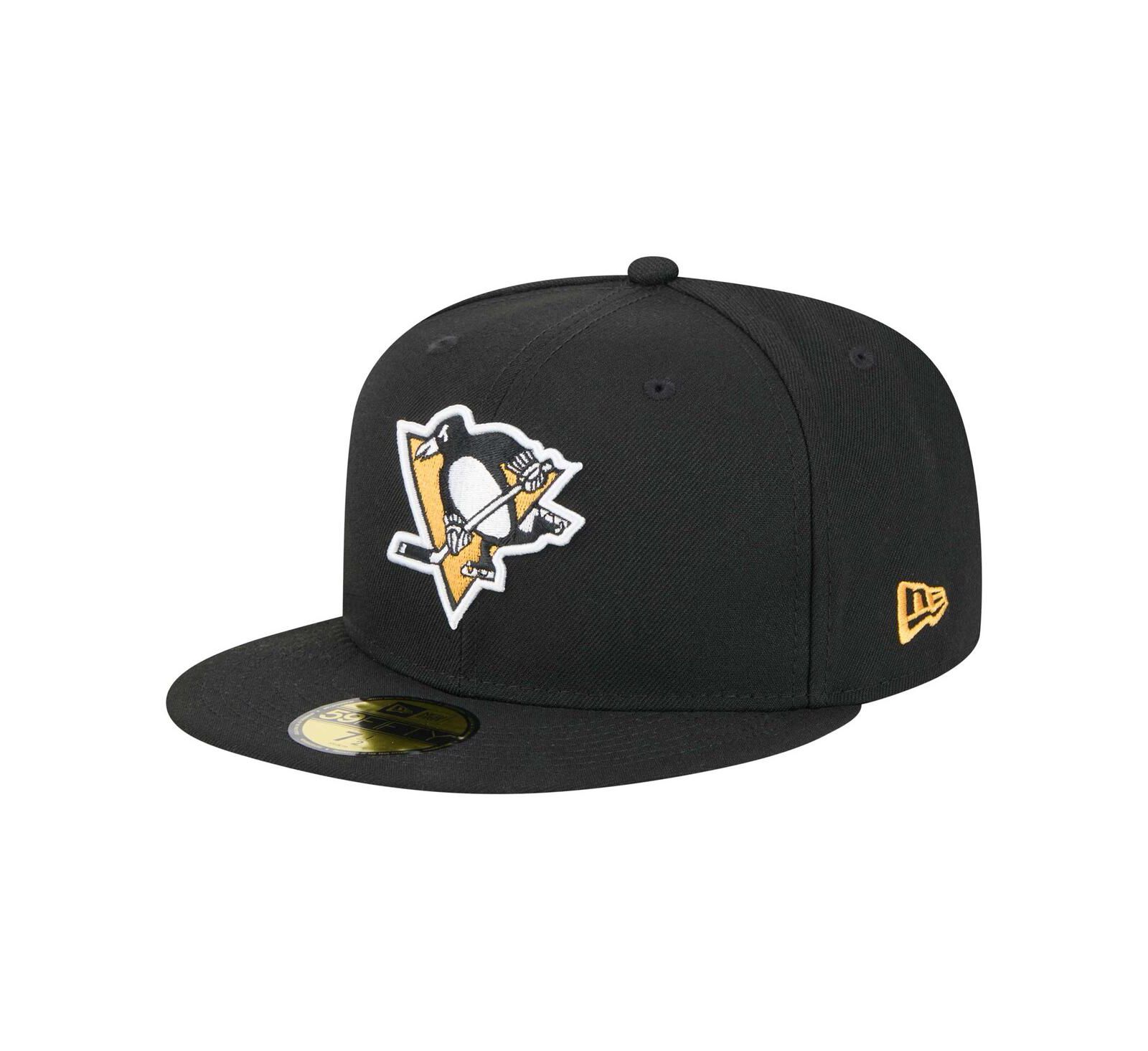 Мужская кепка New Era Pittsburgh Penguins Core 59FIFTY, черная