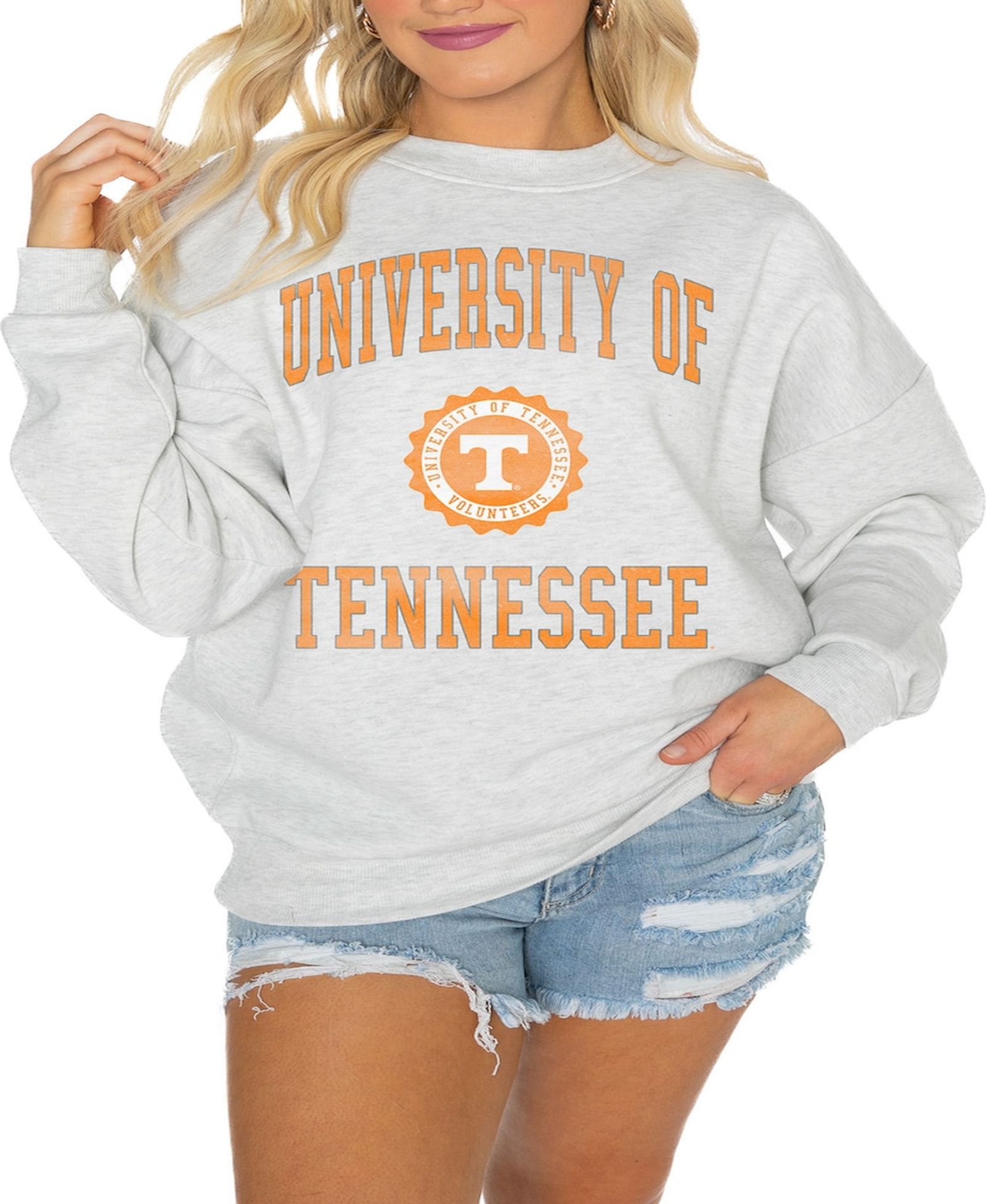 Gameday Couture Женская толстовка с капюшоном Tennessee Volunteers Steel Premium Fleece Drop Shoulder Pullover