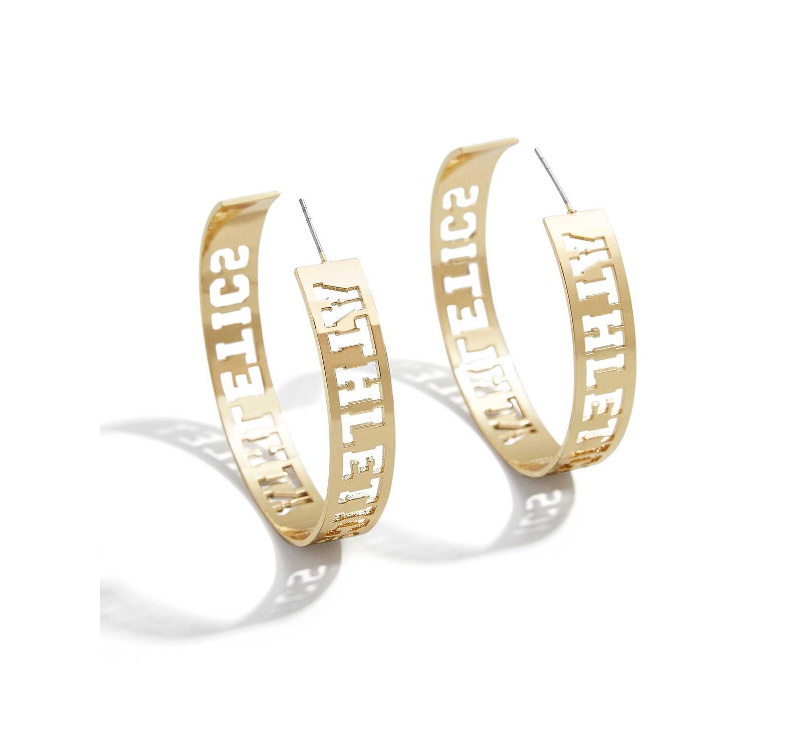 WEAR by Erin Andrews x Baublebar Серьги-кольца Oakland Athletics Large Cutout