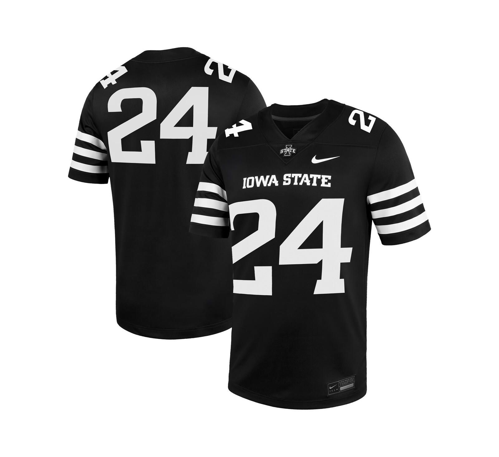 Nike Men's 24 Black Iowa State Cyclones Alternate Game Jersey
