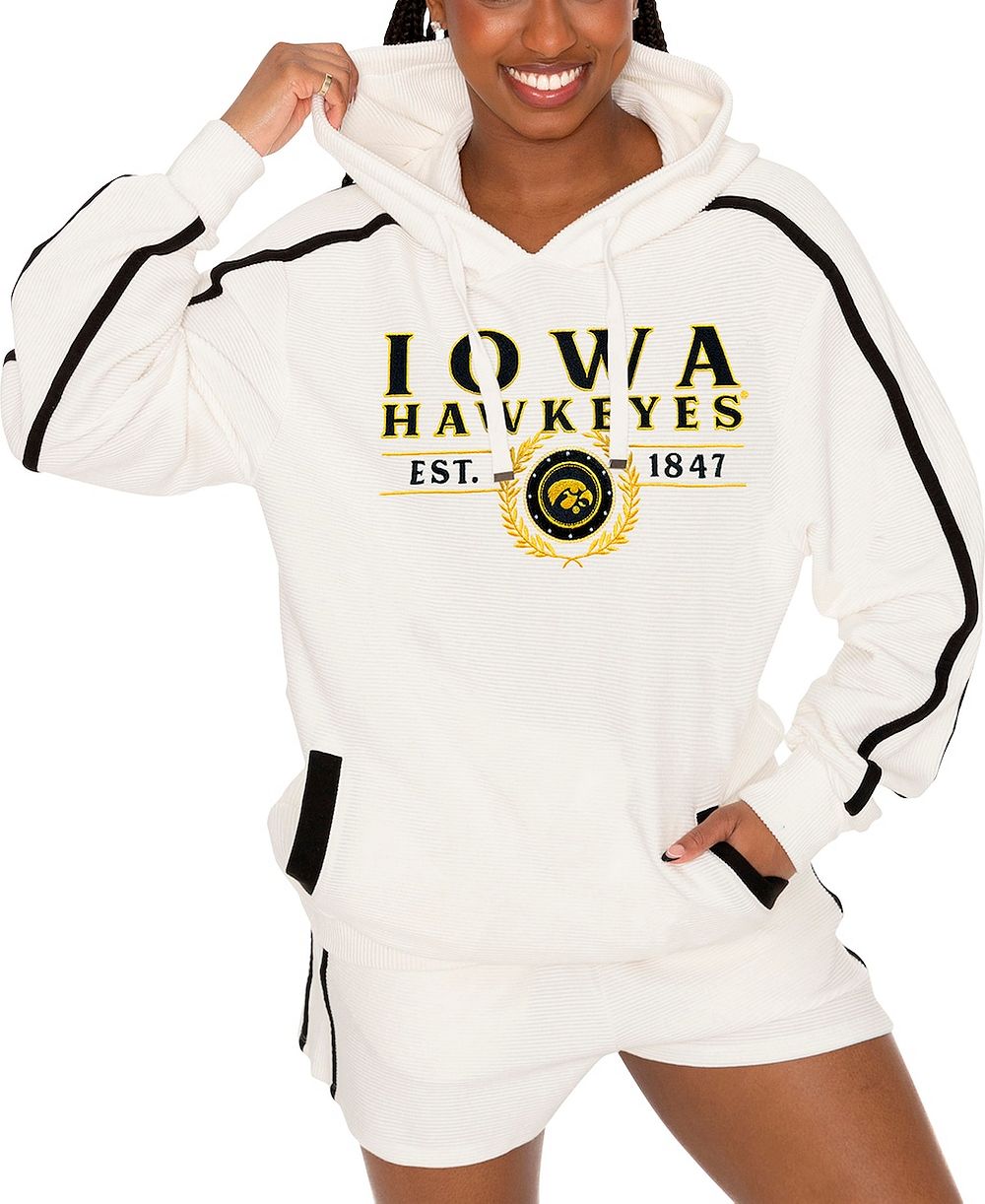 Женский комплект Gameday Couture: худи и шорты Iowa Hawkeyes Cream