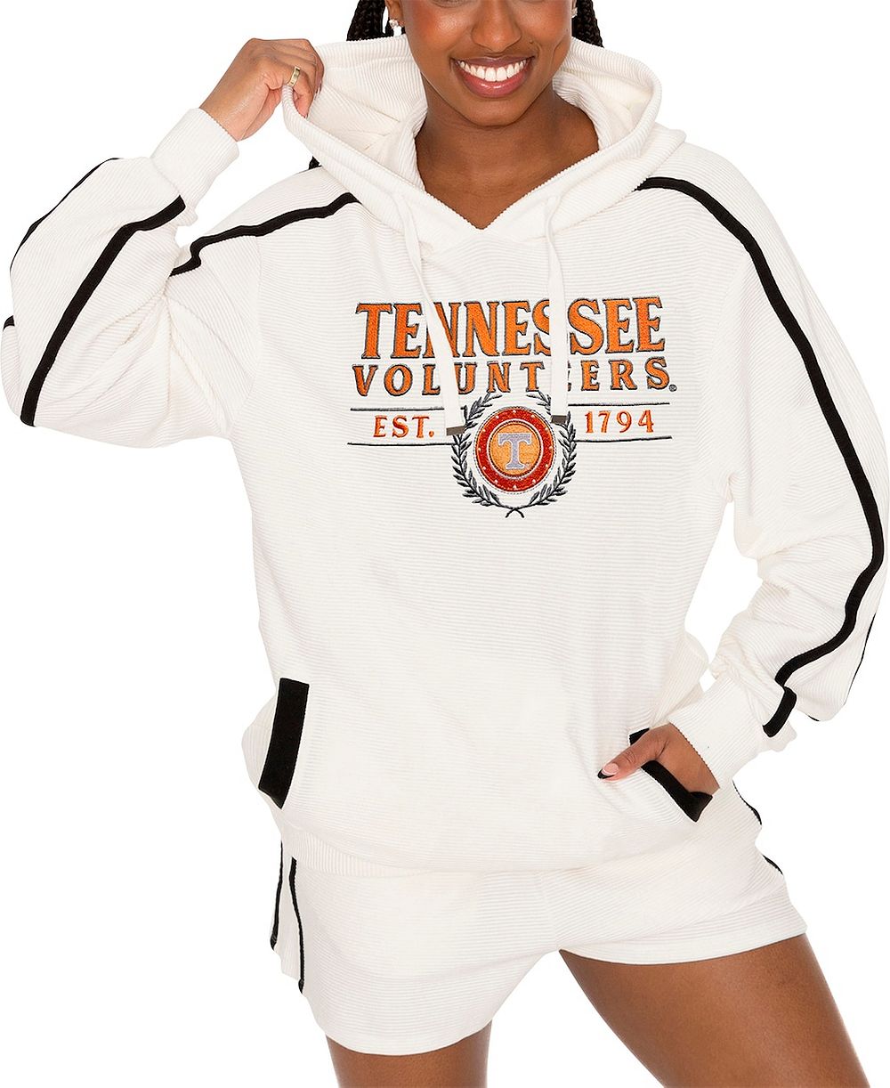 Gameday Couture Женский Cream Tennessee Volunteers Down, Set, Go Pullover Hoodie and Shorts Set