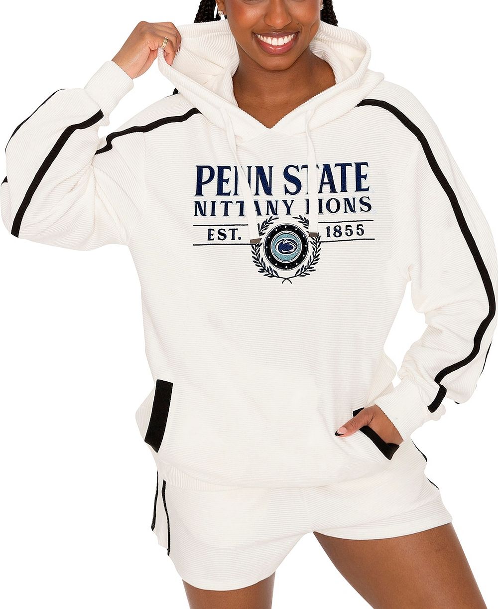 Gameday Couture Women's Cream Penn State Nittany Lions Down, Set, Go Pullover Hoodie and Shorts Set
