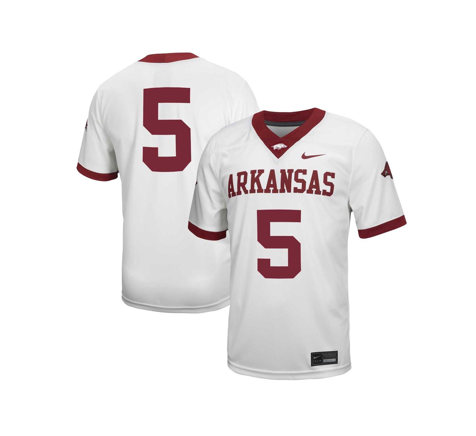 Мужская футбольная джерси Nike White Arkansas Razorbacks Untouchable