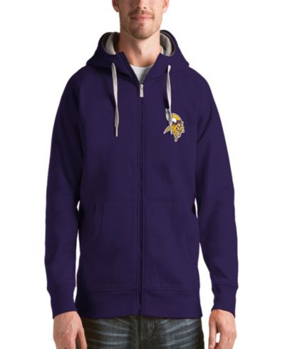 Antigua Мужское худи на молнии Minnesota Vikings Victory фиолетового цвета