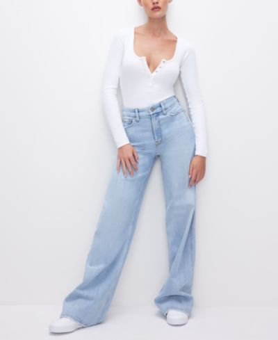 Женские джинсы Good American Good Skate High-Rise Wide-Leg, Regular & Plus Size