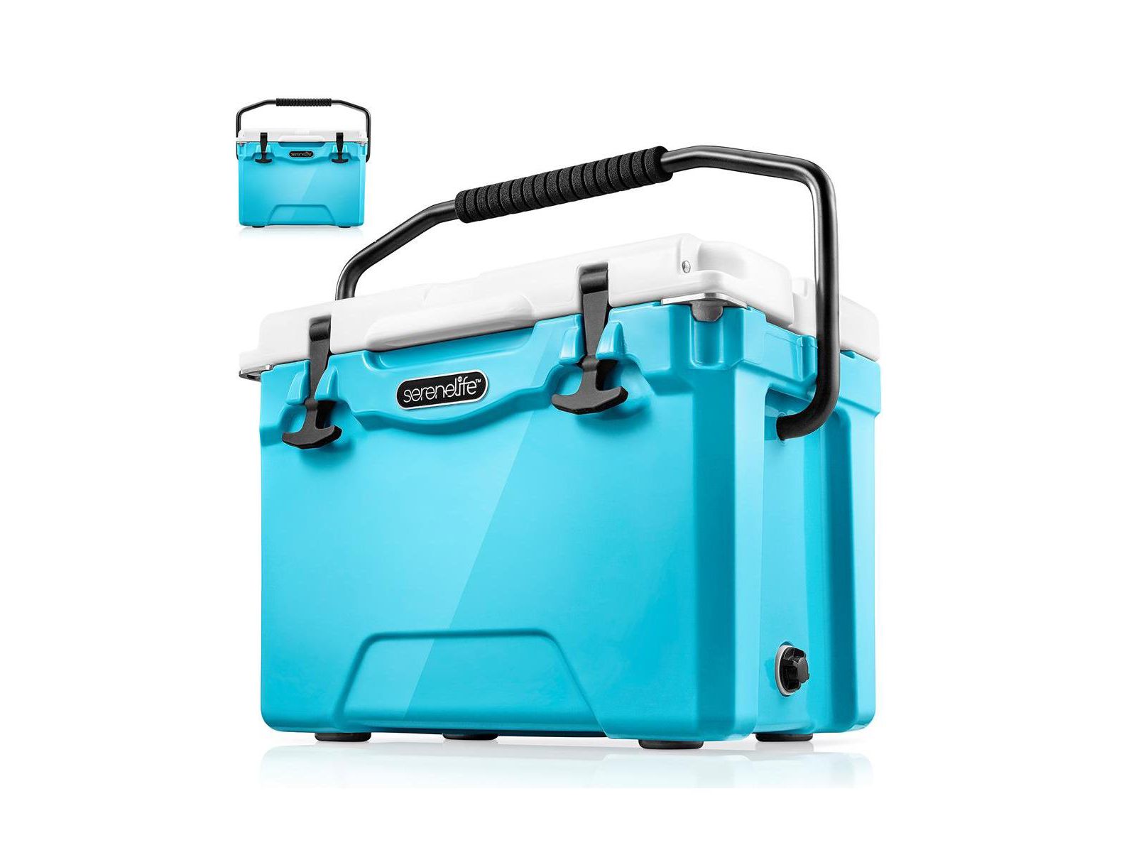 SereneLife 25-Quart Portable Cooler Box, Holds Up to 63 Cans
