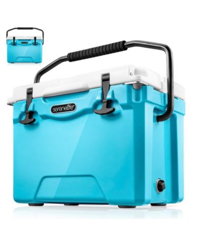 SereneLife 25-Quart Portable Cooler Box, Holds Up to 63 Cans