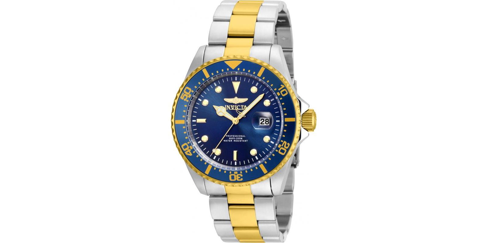 Invicta Men's 22058 Pro Diver Quartz 3 Hand Blue Dial Watch