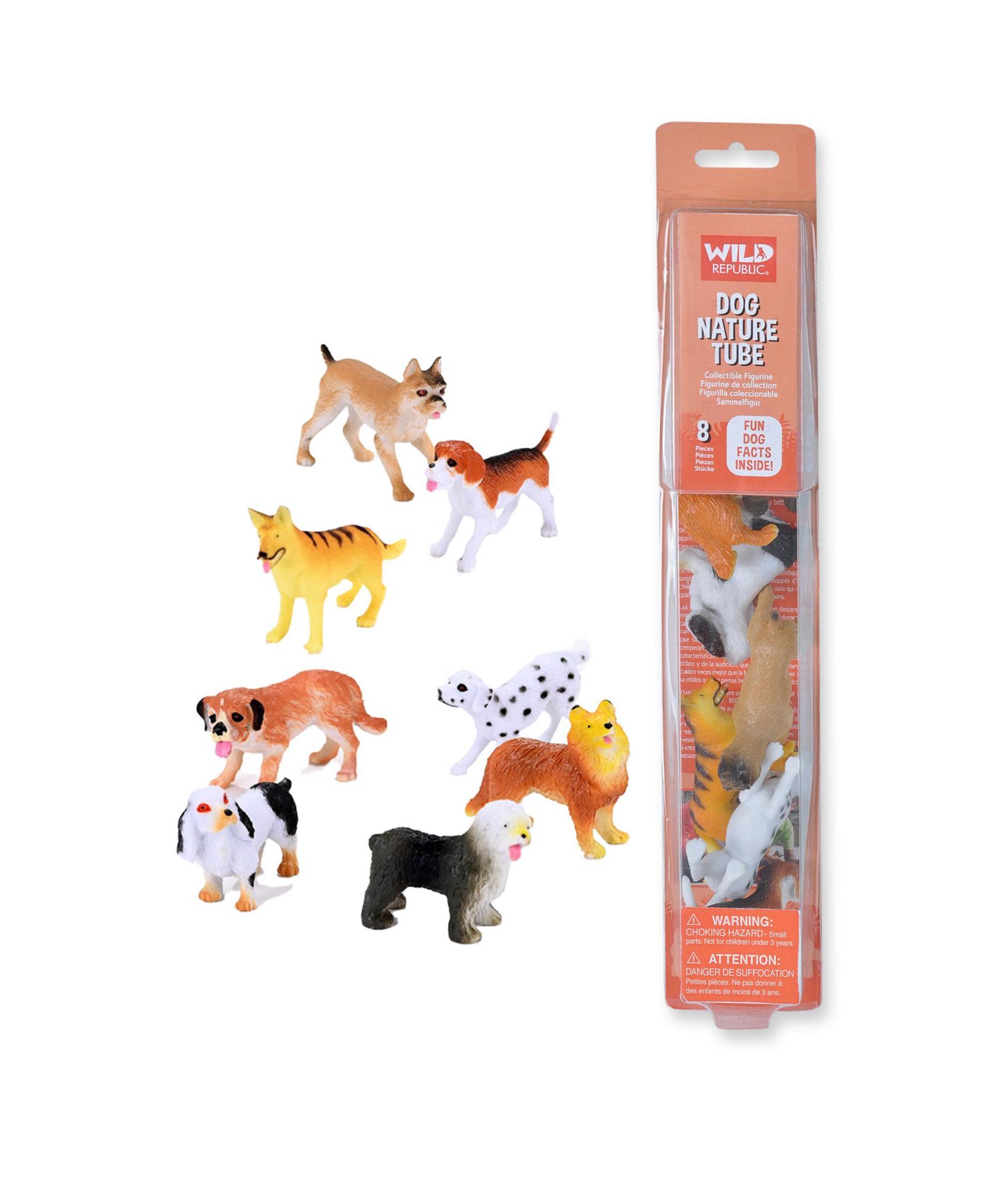 Набор из 8 фигурок Wild Republic Nature Tube Dog, возраст 3+