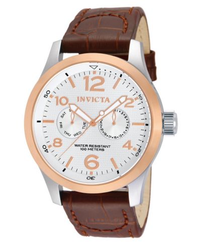 Мужские кварцевые многофункциональные часы Invicta 13010 I-Force с серебристым циферблатом