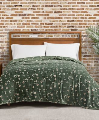 Уютный плюшевый плед Lucky Brand Daisy Floral, Full/Queen