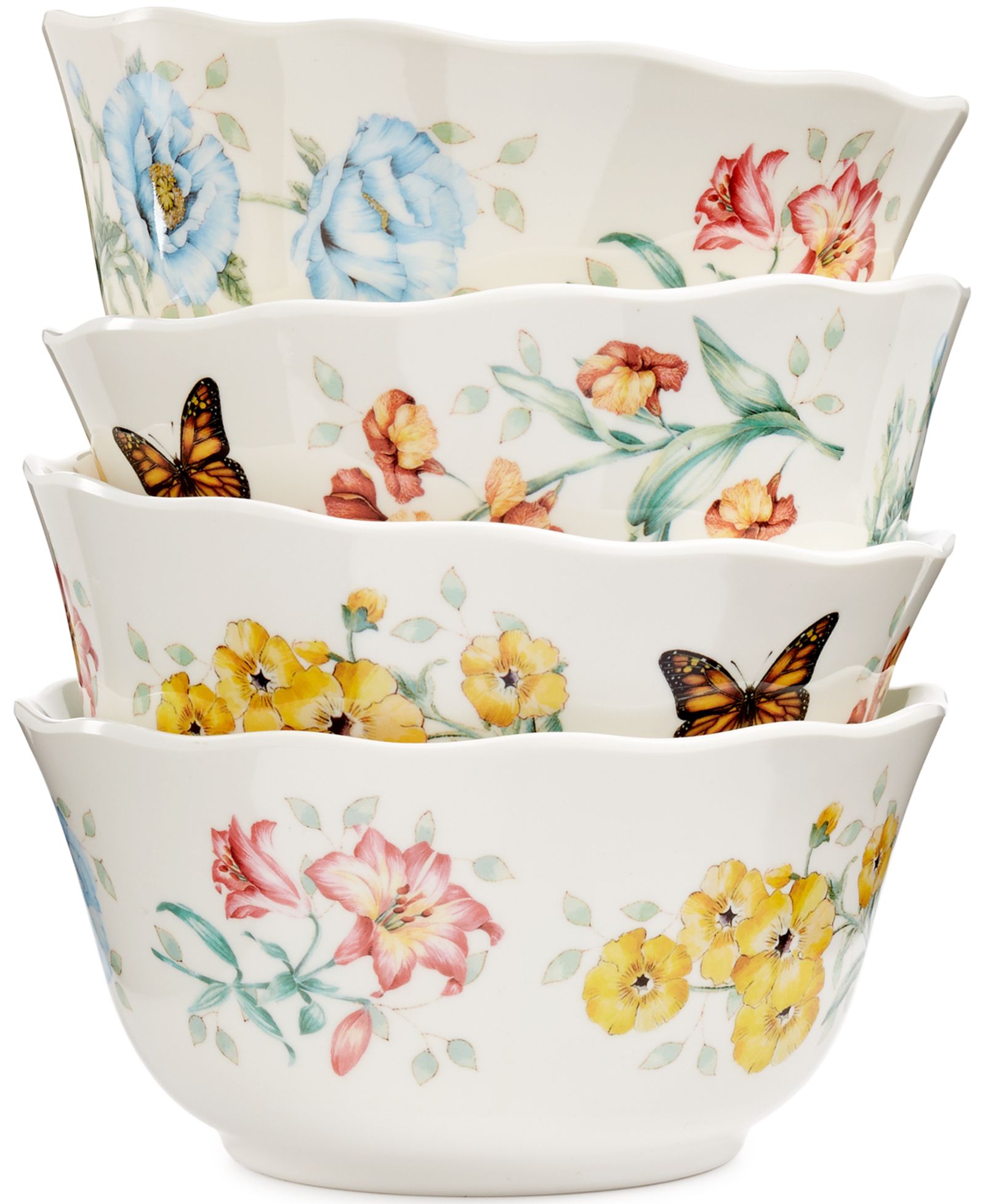 Меламиновые универсальные миски Lenox Butterfly Meadow, набор из 4 шт.