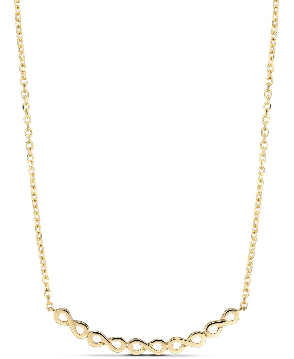 Ожерелье DEVATA Infinity Chain 14K Gold 16-18 in