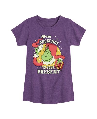 The Grinch Big Girls My Presence is Your Present Grinch Graphic Short Sleeve Tee