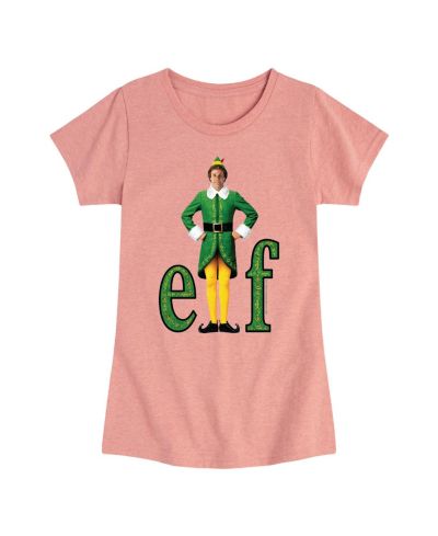 Elf Big Girls Holiday Elf Graphic Short Sleeve Tee