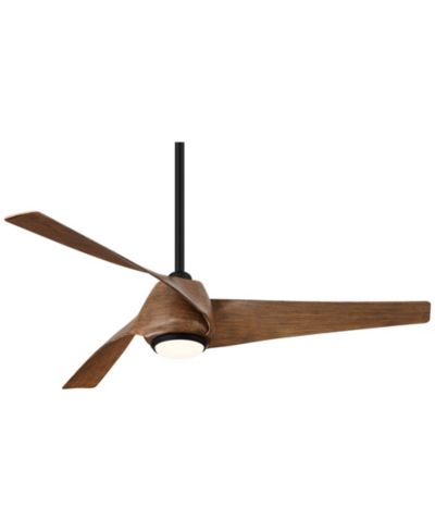 Casa Vieja 53" Grand Breeze Indoor Ceiling Fan 3 Blade CCT LED Remote Control Black Finish Koa Finish Blades Bedroom Living Room
