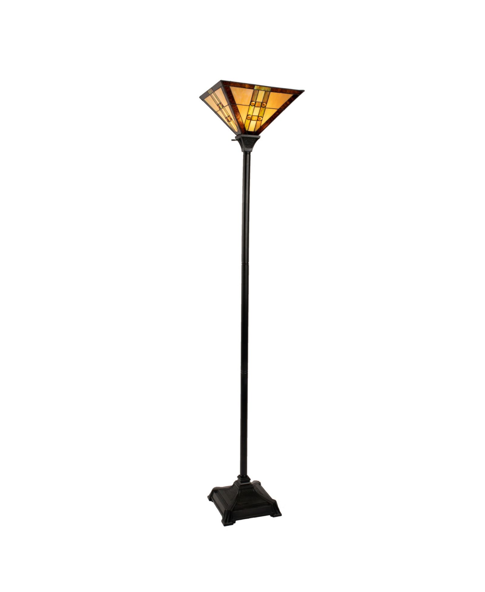 Lavish Home 71" Mission Style LED Banker's Floor Lamp