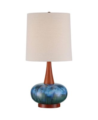 Настольная лампа 360 Lighting Andi Mid Century Modern Coastal Blue Ceramic