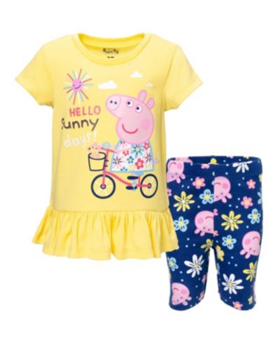 Комплект Peppa Pig Little Girls Peplum T-Shirt and Shorts