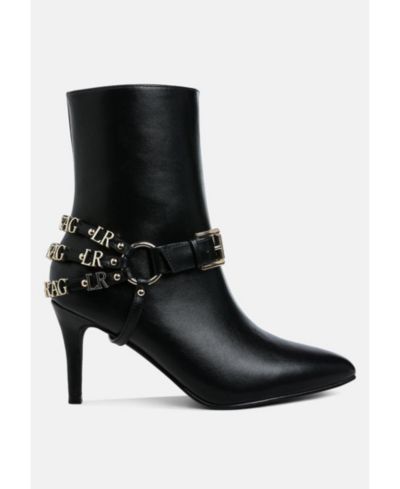 London Rag Women's Nicene Harness Detail Stiletto Boots