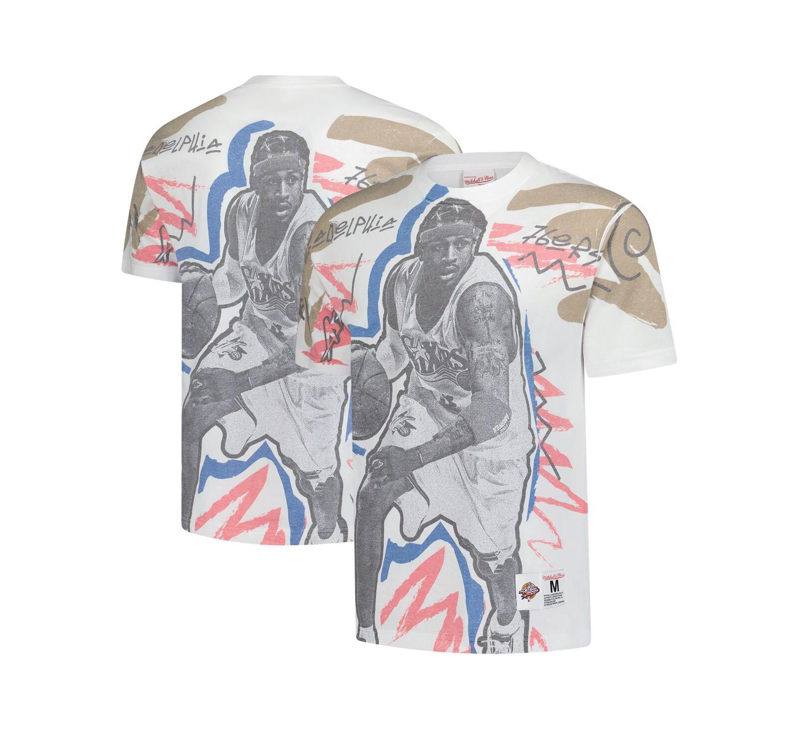 Mitchell & Ness Men's Allen Iverson White 2000 NBA All-Star Game Showstopper T-Shirt